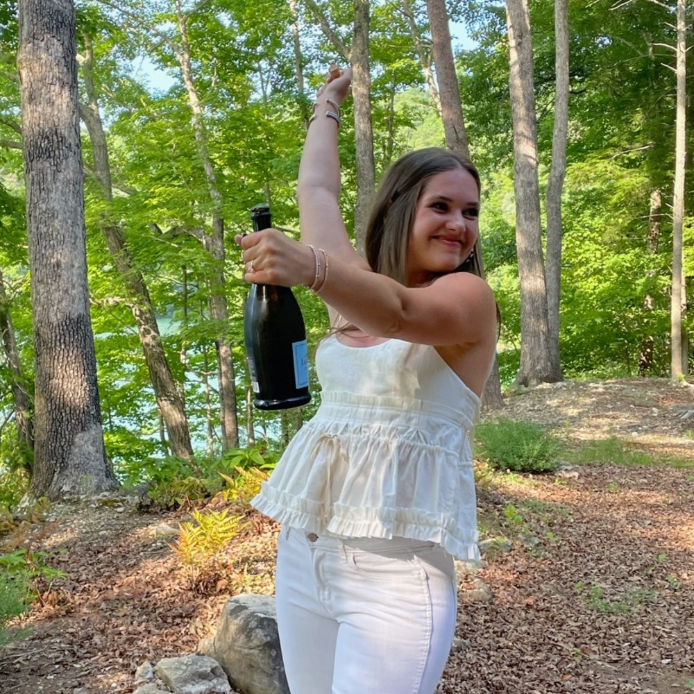 FREE PEOPLE White Peplum Tank